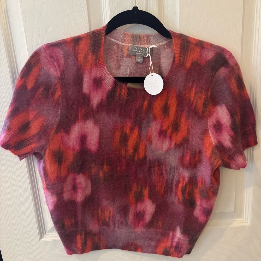 J. Crew Women's Brushed Cashmere Short Sleeve Sweater